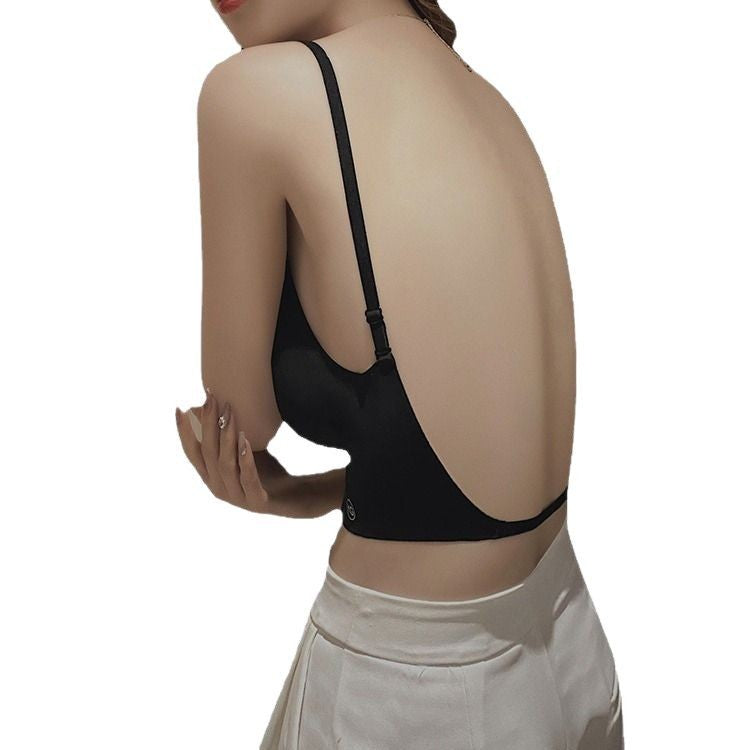 Beautiful Back Traceless Vest Underwear Women&#039;s Small Chest Gather-up Shown Large Matching Comfortable Comfortable Comfortable Bra Without Steel Ring