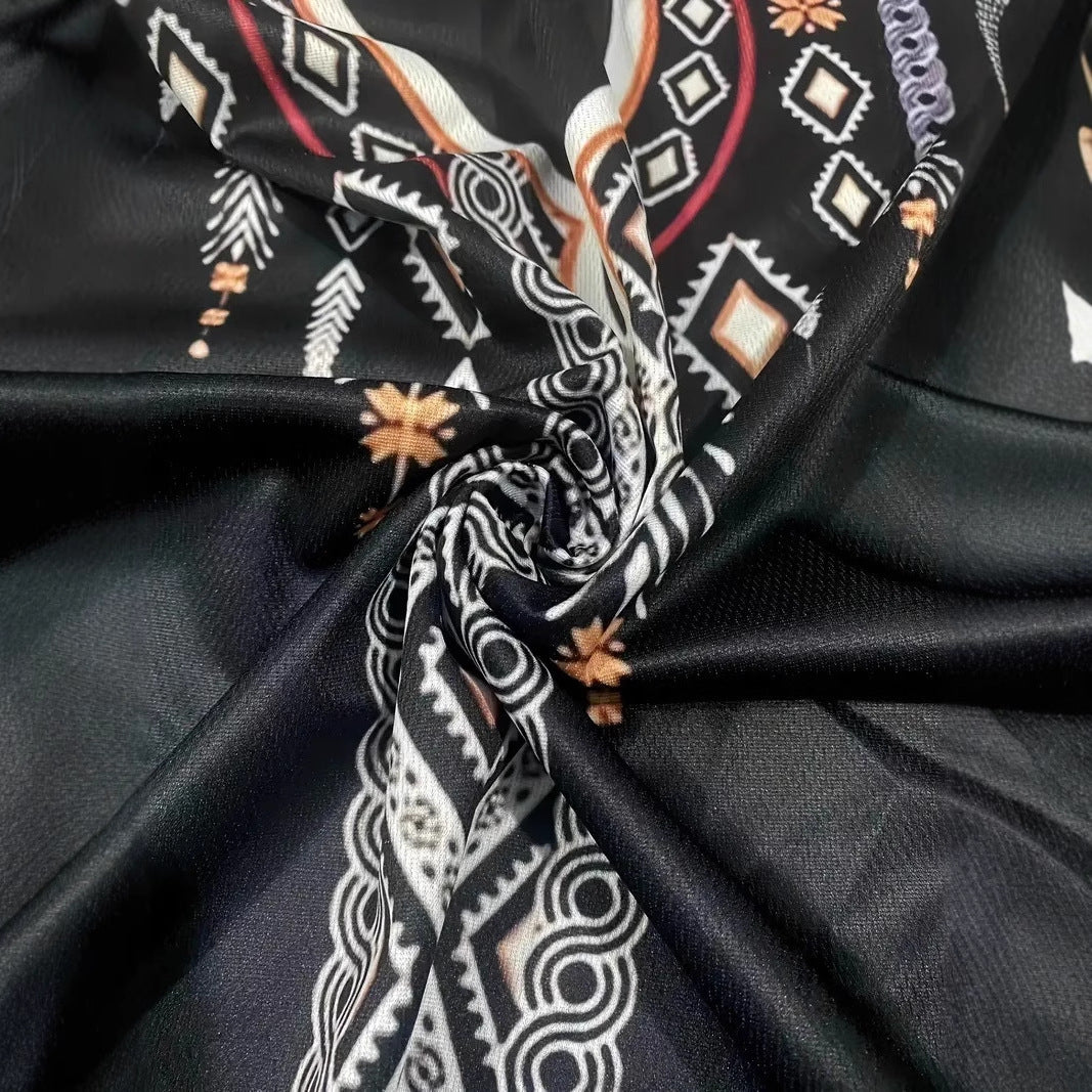 Men&#039;s Casual All-match Loose Breathable Short-sleeved Round Neck T-shirt Hot Selling Classic Retro Tribal Pattern 3D Printing