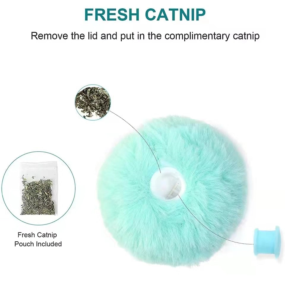 Smart Cat Toys – Interactive Plush Catnip Toy Ball with Realistic Animal Sounds for Cats & Kittens