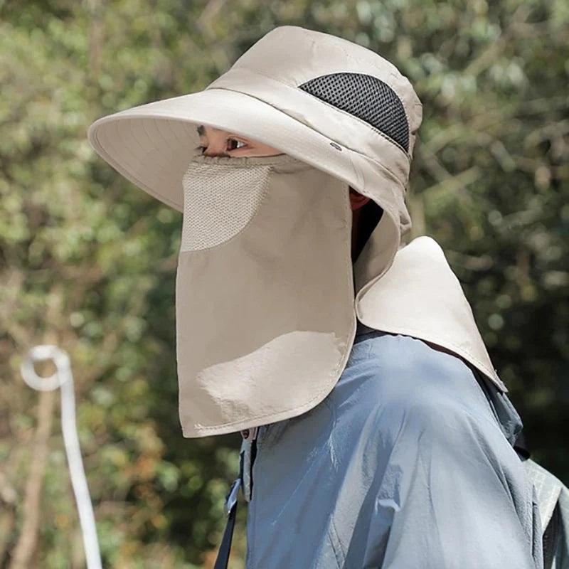 UV Protection Outdoor Bucket Hat with Neck Flap