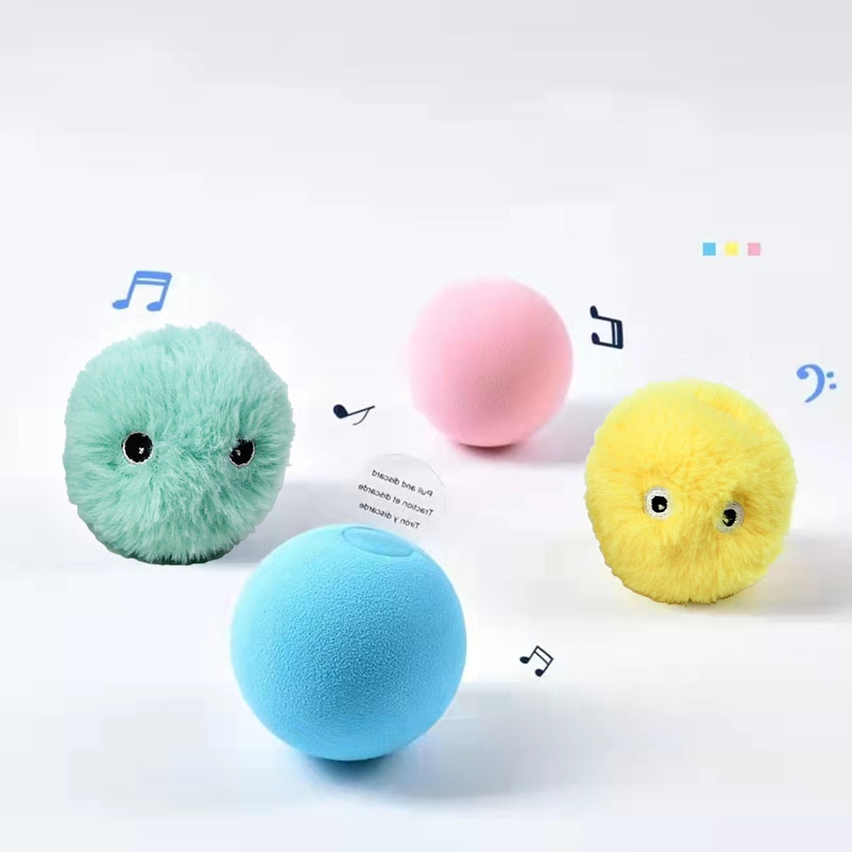 Smart Cat Toys – Interactive Plush Catnip Toy Ball with Realistic Animal Sounds for Cats & Kittens