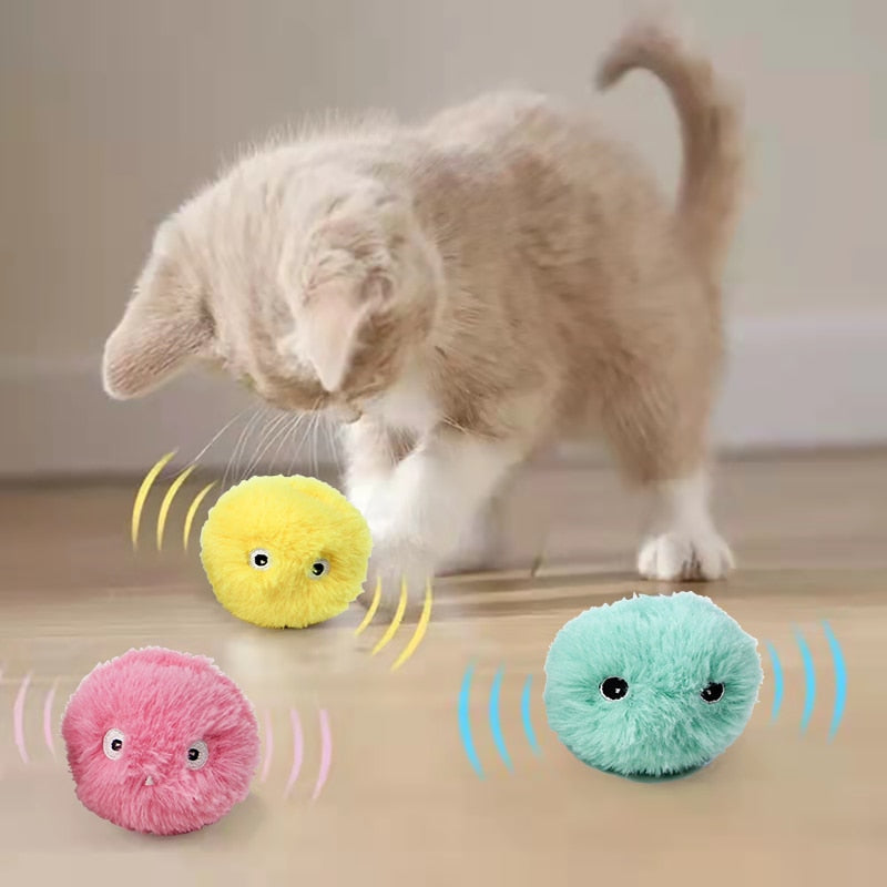 Smart Cat Toys – Interactive Plush Catnip Toy Ball with Realistic Animal Sounds for Cats & Kittens